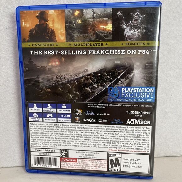 Call of Duty‎ WW2 Zombies WWII (Sony Playstation 4, 2017) PS4 World War 2 - Picture 5 of 5